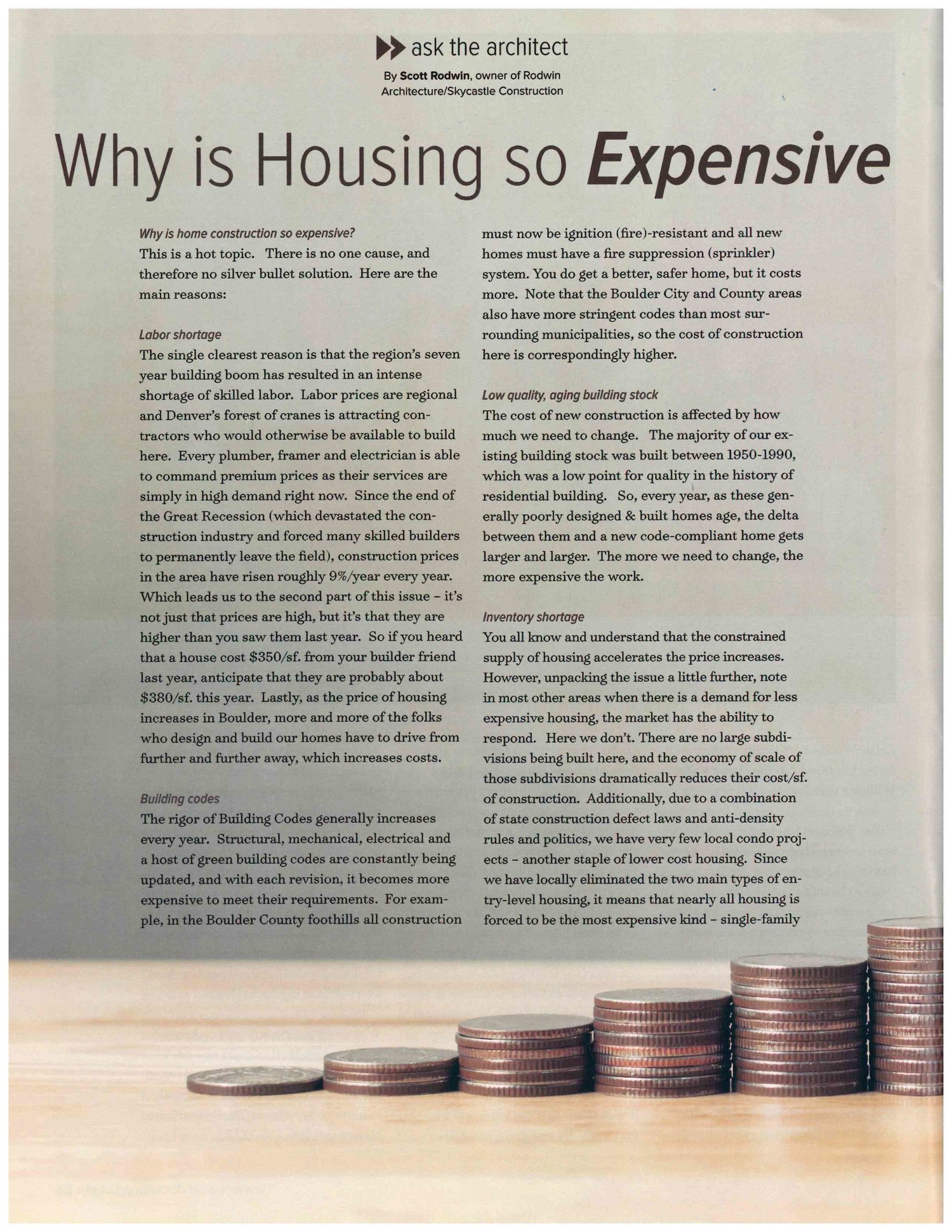 High Costs of Home Construction 